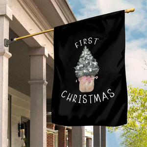 My First Christmas Garden Flag Baby's First Holiday Xmas Tree Bow TS10 Print Your Wear