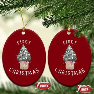 My First Christmas Ceramic Ornament Baby's First Holiday Xmas Tree Bow TS10 Print Your Wear