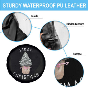 My First Christmas Spare Tire Cover Baby's First Holiday Xmas Tree Bow TS10 Print Your Wear