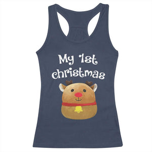 Baby First Christmas Outfit Racerback Tank Top Cute Reindeer Santa Boys Girls TS10 Navy Print Your Wear