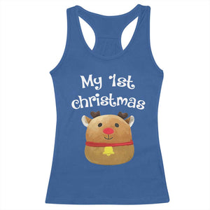 Baby First Christmas Outfit Racerback Tank Top Cute Reindeer Santa Boys Girls TS10 Royal Blue Print Your Wear