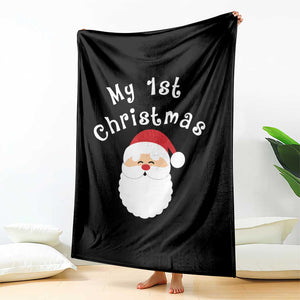 My First Christmas Throw Blanket Baby's First Holiday Xmas Santa TS10 Print Your Wear