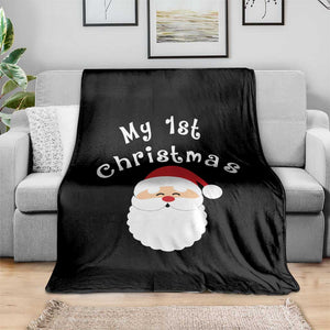 My First Christmas Throw Blanket Baby's First Holiday Xmas Santa TS10 Print Your Wear
