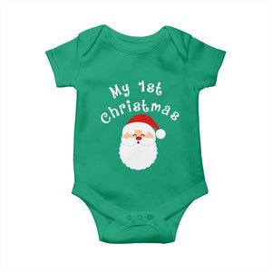 My First Christmas Baby Onesie Baby's First Holiday Xmas Santa TS10 Irish Green Print Your Wear