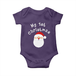 My First Christmas Baby Onesie Baby's First Holiday Xmas Santa TS10 Purple Print Your Wear