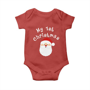 My First Christmas Baby Onesie Baby's First Holiday Xmas Santa TS10 Red Print Your Wear
