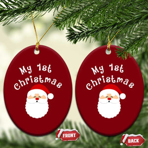 My First Christmas Ceramic Ornament Baby's First Holiday Xmas Santa TS10 Print Your Wear