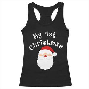 My First Christmas Racerback Tank Top Baby's First Holiday Xmas Santa TS10 Black Print Your Wear