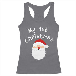 My First Christmas Racerback Tank Top Baby's First Holiday Xmas Santa TS10 Charcoal Print Your Wear
