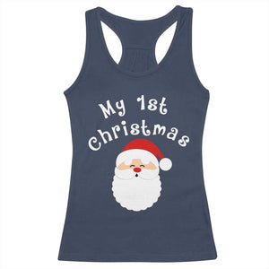 My First Christmas Racerback Tank Top Baby's First Holiday Xmas Santa TS10 Navy Print Your Wear