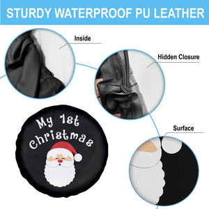 My First Christmas Spare Tire Cover Baby's First Holiday Xmas Santa TS10 Print Your Wear