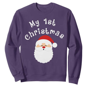 My First Christmas Sweatshirt Baby's First Holiday Xmas Santa TS10 Purple Print Your Wear