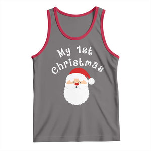 My First Christmas Tank Top Baby's First Holiday Xmas Santa TS10 Deep Heather Red Print Your Wear