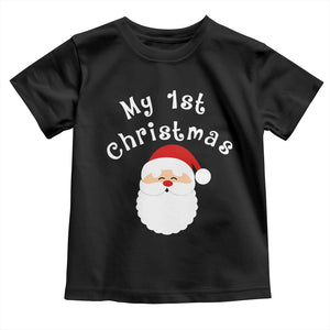 My First Christmas Toddler T Shirt Baby's First Holiday Xmas Santa TS10 Black Print Your Wear