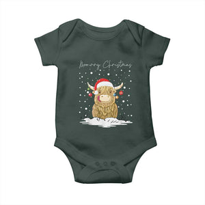 Christmas Cow Baby Onesie Scottish Highland Cow Moo-rry Christmas TS10 Print Your Wear
