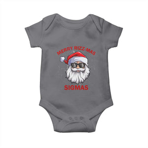 Funny Christmas Santa Baby Onesie Merry Rizz Mas Sigmas Gen Alpha Middle School Christmas TS10 Charcoal Print Your Wear