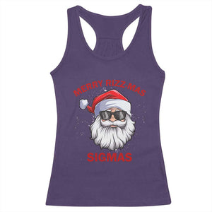 Funny Christmas Santa Racerback Tank Top Merry Rizz Mas Sigmas Gen Alpha Middle School Christmas TS10 Purple Print Your Wear