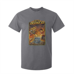 Subtle Abolish Ice T Shirt For Kid Retro Protest Satirical Graphic Let's Destroy Ice TS10 Charcoal Print Your Wear