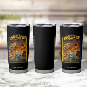 Subtle Abolish Ice Tumbler Cup Retro Protest Satirical Graphic Let's Destroy Ice TS10 Print Your Wear