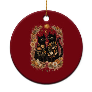 Subtle FDT Ceramic Ornament Vintage Flower Black Cat Social Activist TS10 1pc Red Print Your Wear