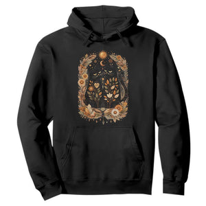 Subtle FDT Hoodie Vintage Flower Black Cat Social Activist TS10 Black Print Your Wear