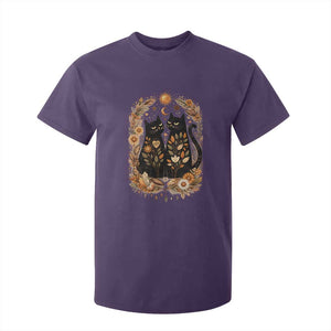 Subtle FDT T Shirt For Kid Vintage Flower Black Cat Social Activist TS10 Purple Print Your Wear
