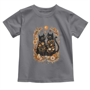 Subtle FDT Toddler T Shirt Vintage Flower Black Cat Social Activist TS10 Charcoal Print Your Wear