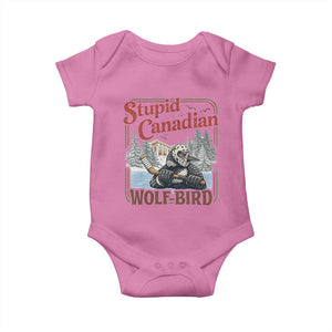 Stupid Canadian Wolf Bird Baby Onesie Vintage Heated Hookey Loon Meme TS10 Azalea Print Your Wear