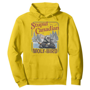 Stupid Canadian Wolf Bird Hoodie Vintage Heated Hookey Loon Meme TS10 Daisy Print Your Wear