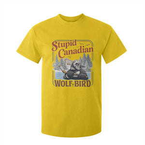 Stupid Canadian Wolf Bird T Shirt For Kid Vintage Heated Hookey Loon Meme TS10 Daisy Print Your Wear