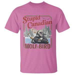 Stupid Canadian Wolf Bird T Shirt Vintage Heated Hookey Loon Meme TS10 Azalea Print Your Wear