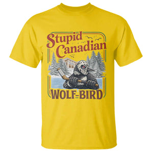Stupid Canadian Wolf Bird T Shirt Vintage Heated Hookey Loon Meme TS10 Daisy Print Your Wear