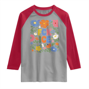 Fck Ice Raglan Shirt Funny Boho Floral Resist Retro Pro Immigration TS10 Sport Gray Red Print Your Wear