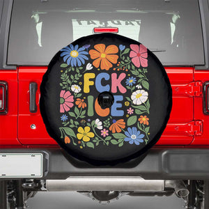 Fck Ice Spare Tire Cover Funny Boho Floral Resist Retro Pro Immigration TS10 Black Print Your Wear