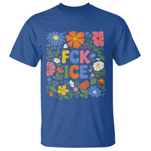 Fck Ice T Shirt Funny Boho Floral Resist Retro Pro Immigration TS10 Royal Blue Print Your Wear
