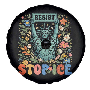 Stop ICE Spare Tire Cover Funny Statue of Liberty Boho Floral Resist Retro TS10 Print Your Wear