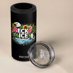 Fck Ice 4 in 1 Can Cooler Tumbler Retro Floral FDT Protest Satirical Graphic TS10 Print Your Wear