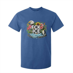 Fck Ice T Shirt For Kid Retro Floral FDT Protest Satirical Graphic TS10 Royal Blue Print Your Wear