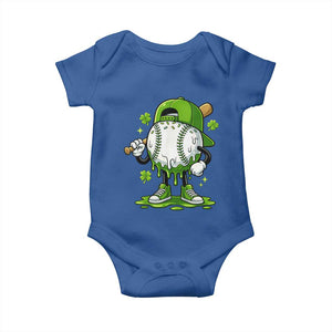Baseball Drip Icecream Baby Onesie Youth Boy St Patricks Day Shamrock Green TS10 Royal Blue Print Your Wear