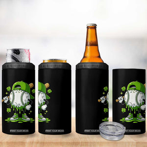 Baseball Drip Icecream 4 in 1 Can Cooler Tumbler Youth Boy St Patricks Day Shamrock Green TS10 Print Your Wear