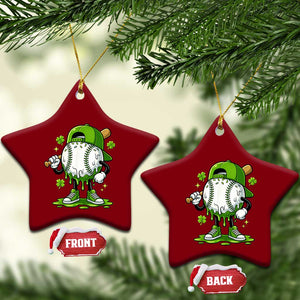 Baseball Drip Icecream Ceramic Ornament Youth Boy St Patricks Day Shamrock Green TS10 Print Your Wear
