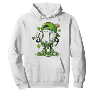 Baseball Drip Icecream Hoodie Youth Boy St Patricks Day Shamrock Green TS10 White Print Your Wear
