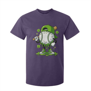 Baseball Drip Icecream T Shirt For Kid Youth Boy St Patricks Day Shamrock Green TS10 Purple Print Your Wear