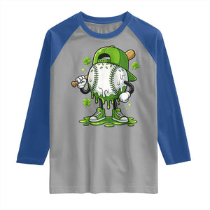 Baseball Drip Icecream Raglan Shirt Youth Boy St Patricks Day Shamrock Green TS10 Sport Gray Royal Print Your Wear