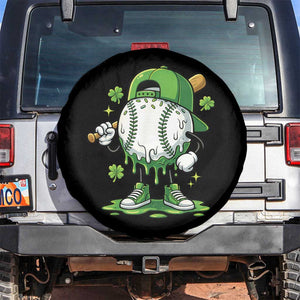 Baseball Drip Icecream Spare Tire Cover Youth Boy St Patricks Day Shamrock Green TS10 No hole Black Print Your Wear