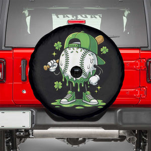 Baseball Drip Icecream Spare Tire Cover Youth Boy St Patricks Day Shamrock Green TS10 Black Print Your Wear
