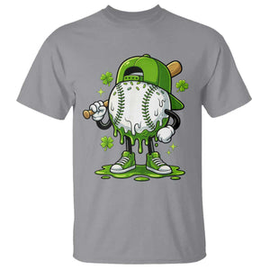 Baseball Drip Icecream T Shirt Youth Boy St Patricks Day Shamrock Green TS10 Sport Gray Print Your Wear