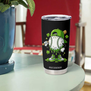 Baseball Drip Icecream Tumbler Cup Youth Boy St Patricks Day Shamrock Green TS10 Print Your Wear