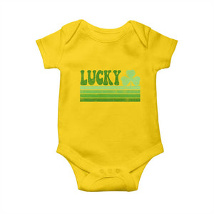 Retro Lucky Baby Onesie St Patricks Day Irish Shamrock TS10 Daisy Print Your Wear