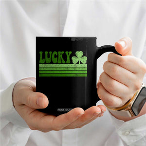 Retro Lucky Coffee Mug St Patricks Day Irish Shamrock TS10 Print Your Wear